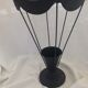 Black cast iron and metal umbrella holder
