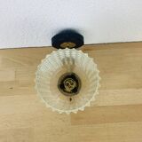50s brass wall light, chiseled