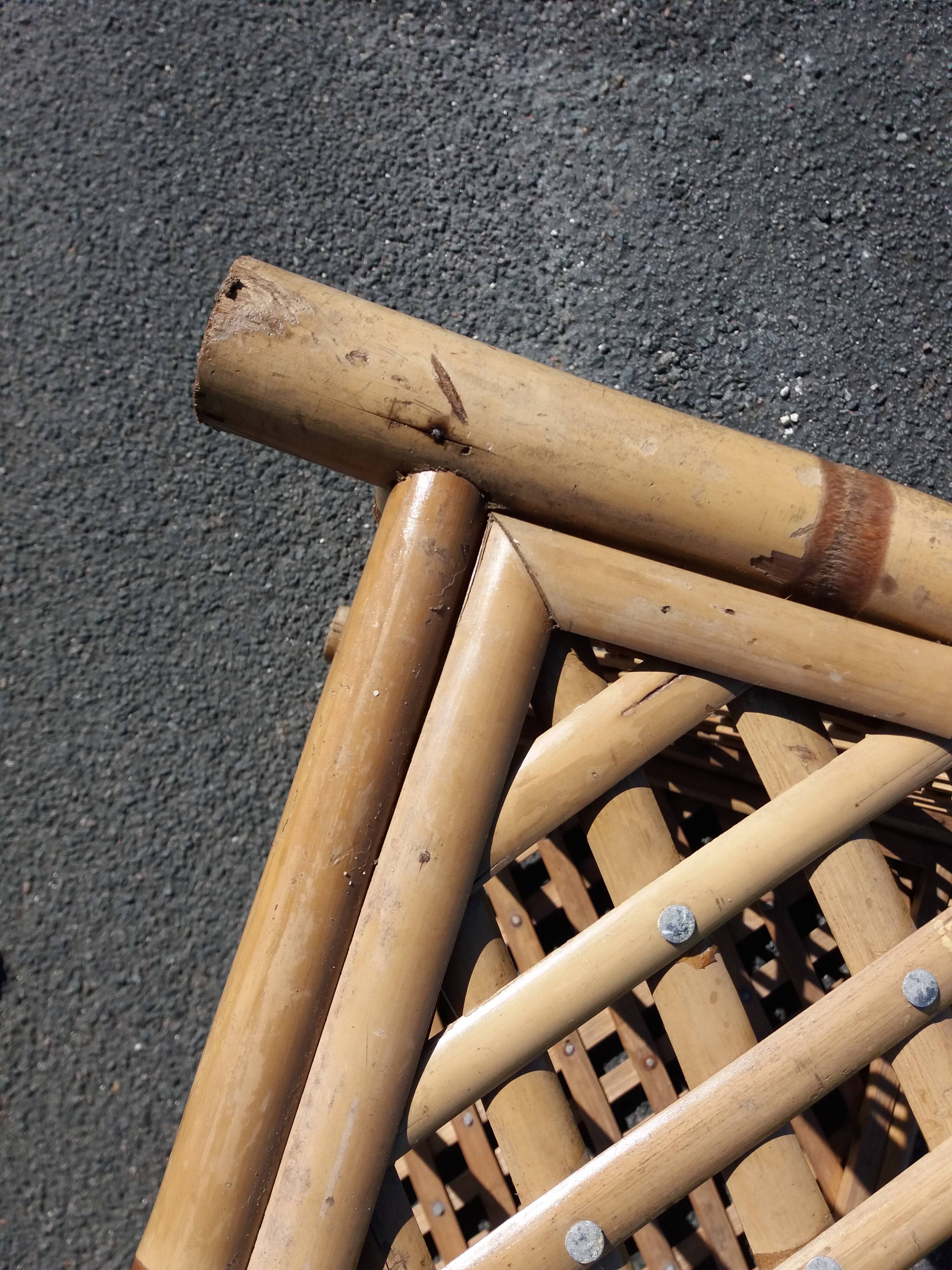 Square pot cover in bamboo