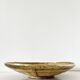 Grande coupe en rotin bambou et laiton 1960