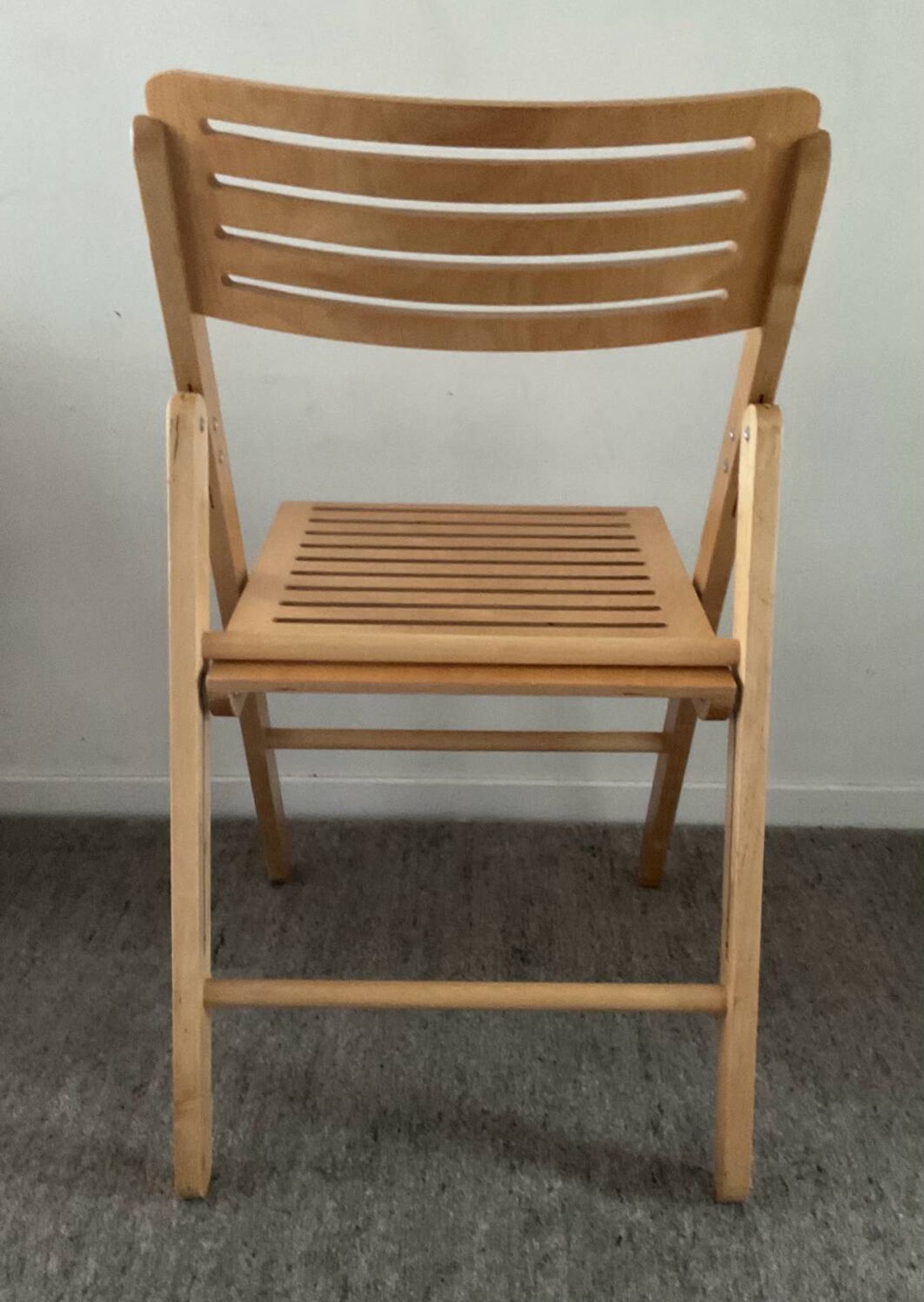 Chaise pliante vintage en hêtre 