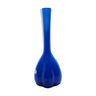 Scandinavian dark blue glass vase