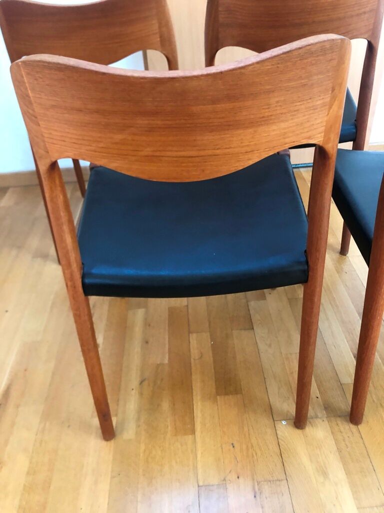 4 Danish jlmoller chairs from the 50s