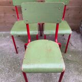 Set of 3 vintage school chairs