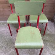 Set of 3 vintage school chairs