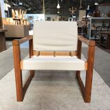 Vintage armchair by Karin Mobring from the 70s, new fabric and straps