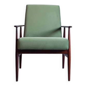 1960 henryk lis mid century armchair in green velvet