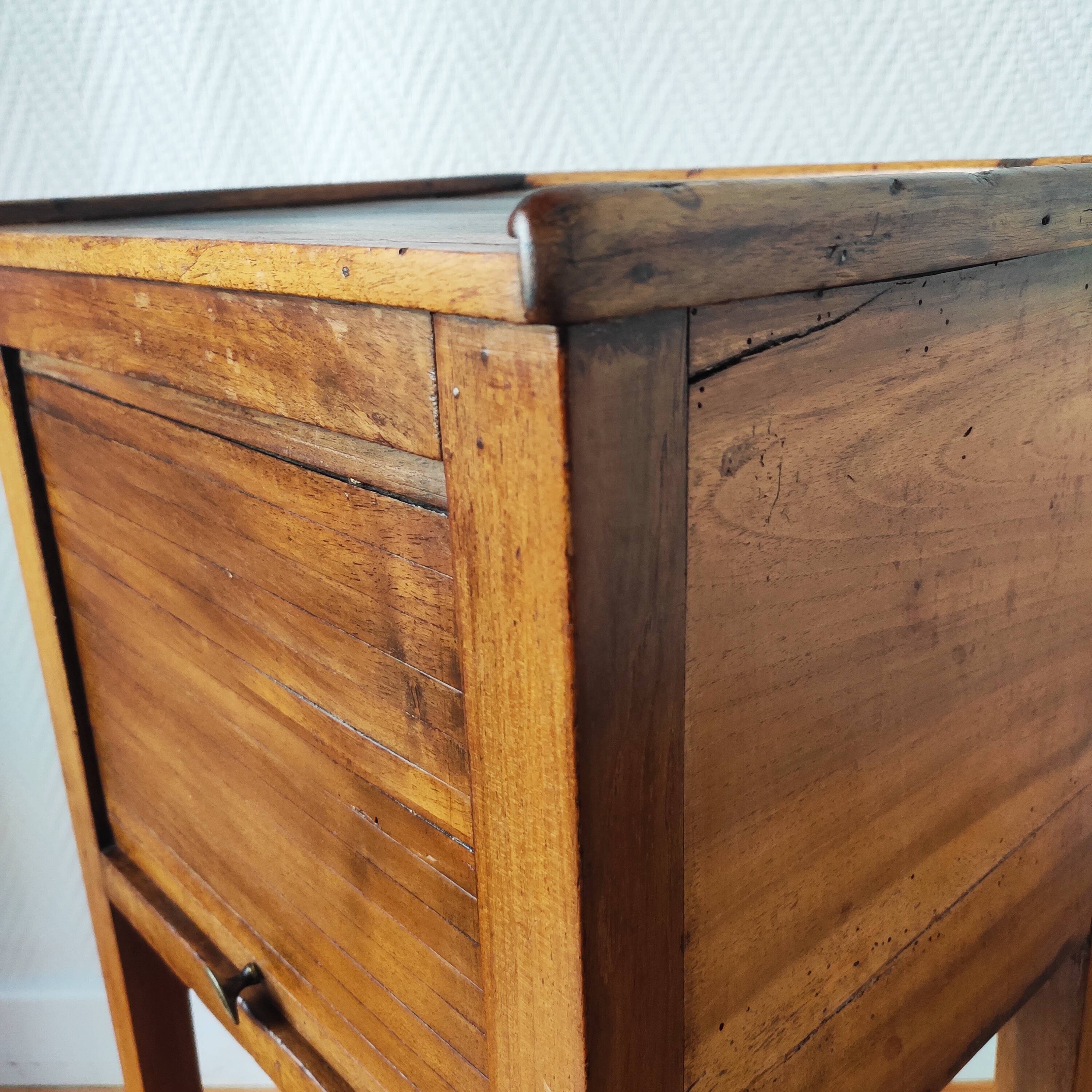 Directoire walnut bedside table