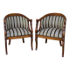 Pair of "swan neck" armchairs