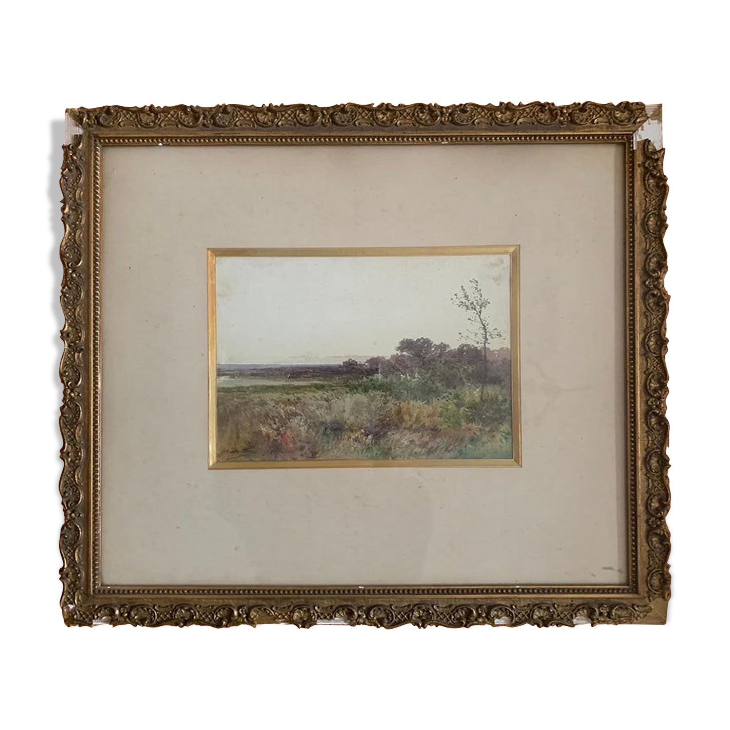 Combe Velluet, Watercolor landscape, nineteenth century
