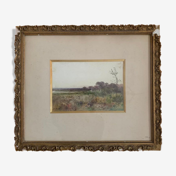 Combe Velluet, Watercolor landscape, nineteenth century