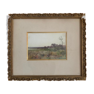 Combe Velluet, Watercolor landscape, nineteenth century