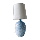 Lampe céramique grès bleu