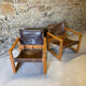 2 leather chairs Diana by Karin Mobring for IKEA, 1970