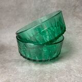Salad bowl and ramekins Arcoroc green