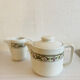 Vintage porcelain coffee pot / teapot and milk jug Apilco