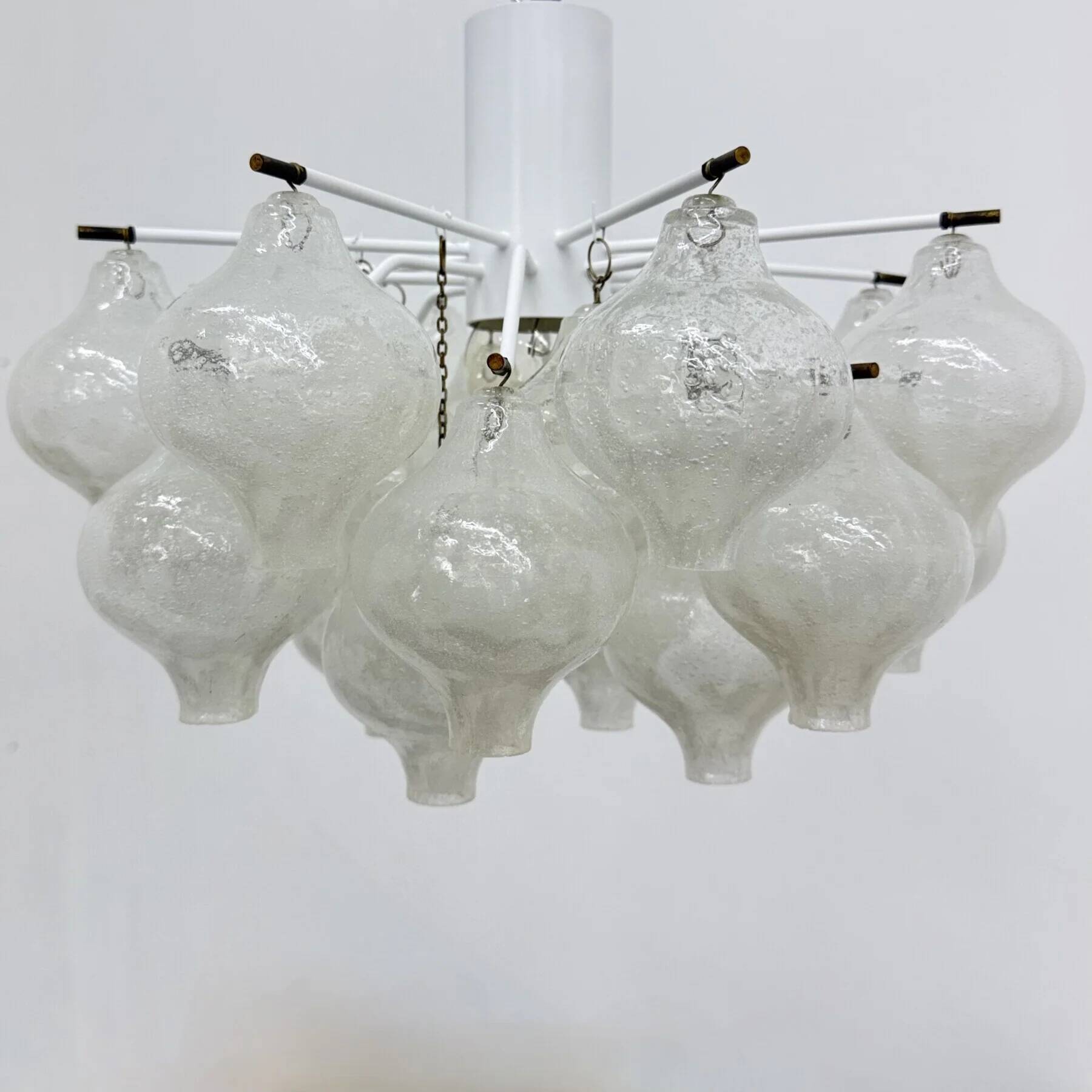 Mid-century Tulipan glass flushmount by Kalmar, Austria, 1960s