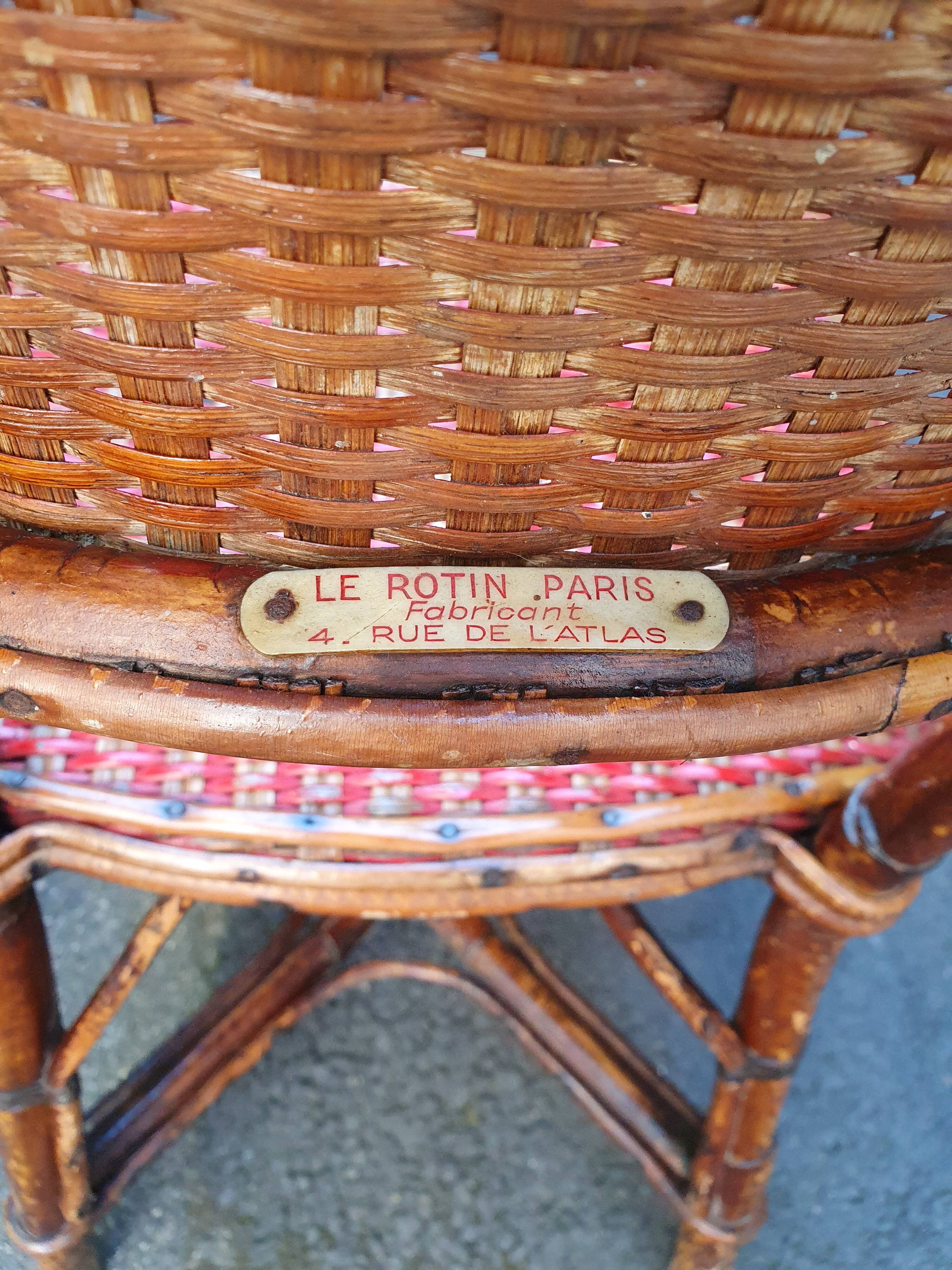 Set of 7 Parisian bistro / café chairs from the 1930s