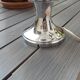 Lampe vintage, chrome et opaline, année 70