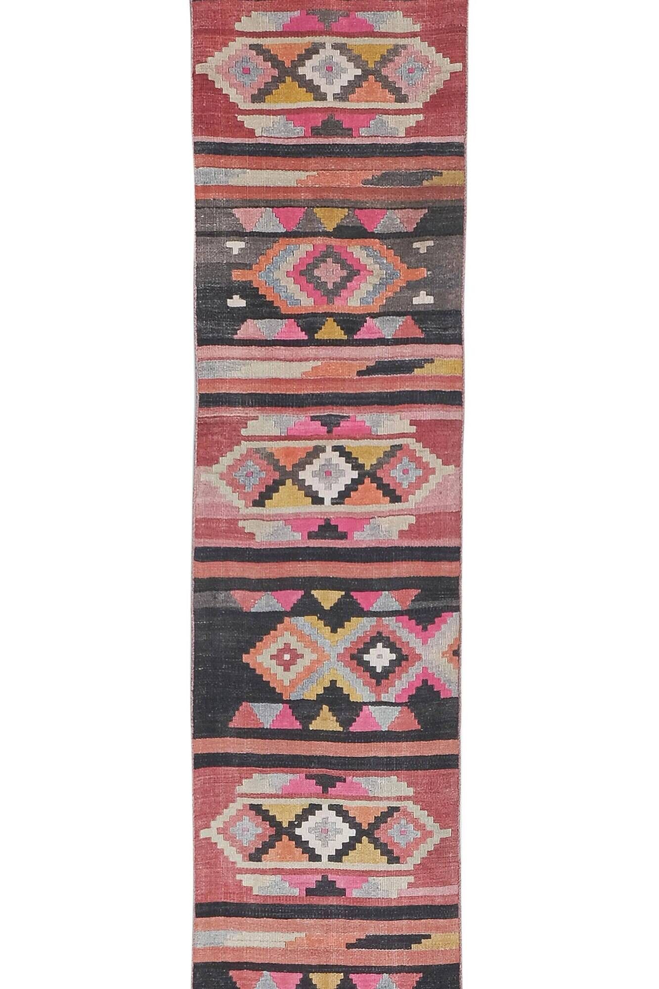 Vintage Turkish hallway rug 70x698 cm