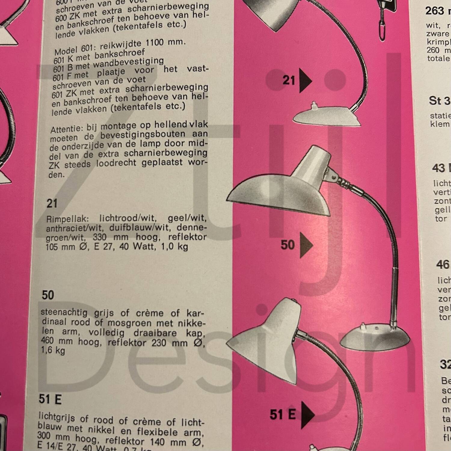 Desk lamp model 50 by karl lang for sis-licht, 1960s | stony grey