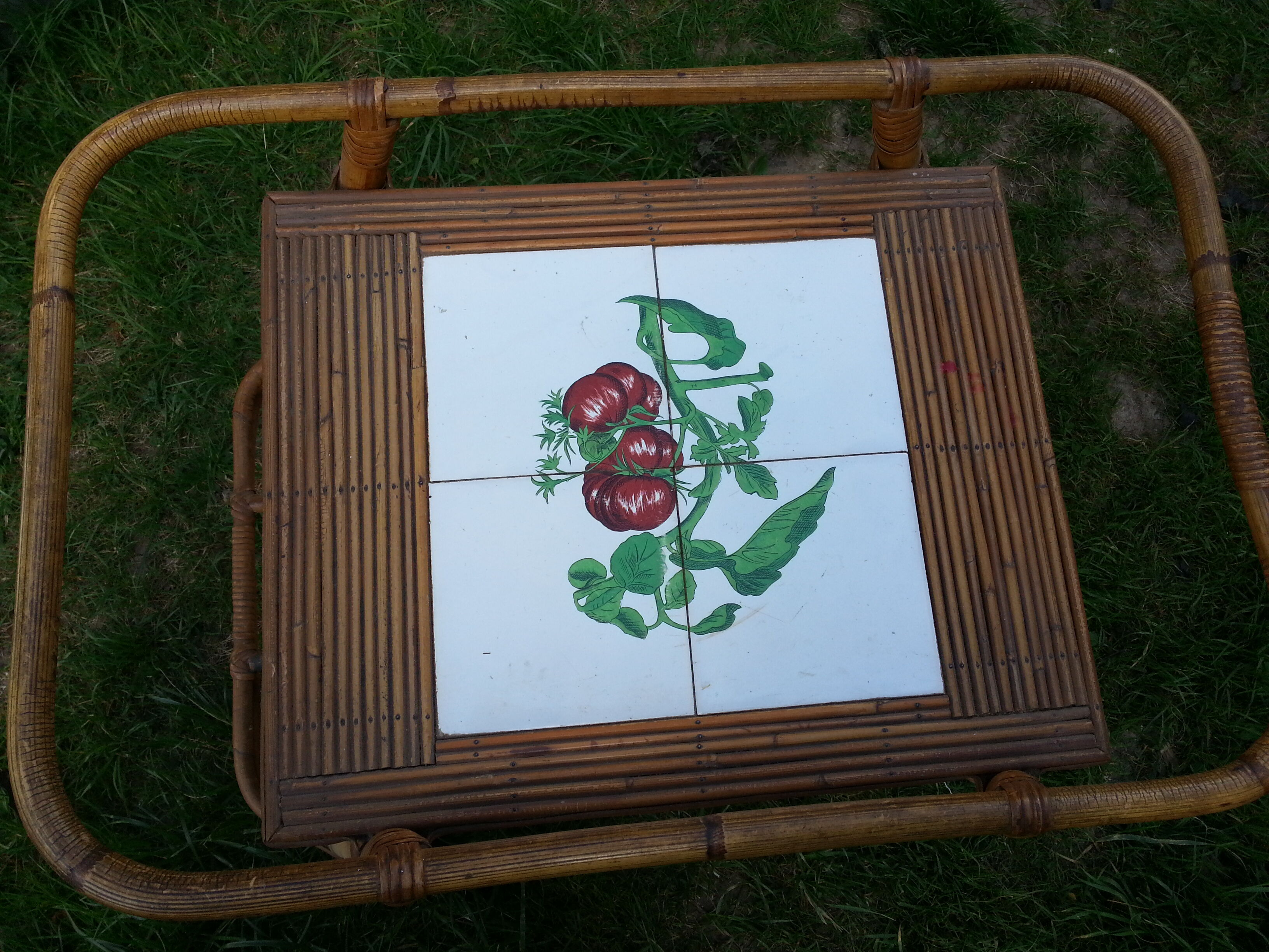 Service or bar rolling vintage 1960/70 bamboo