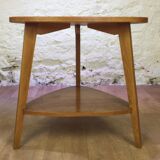 Light wood tripod table 50s