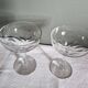 2 large antique champagne coupes, flat rim size - 13.5 cm