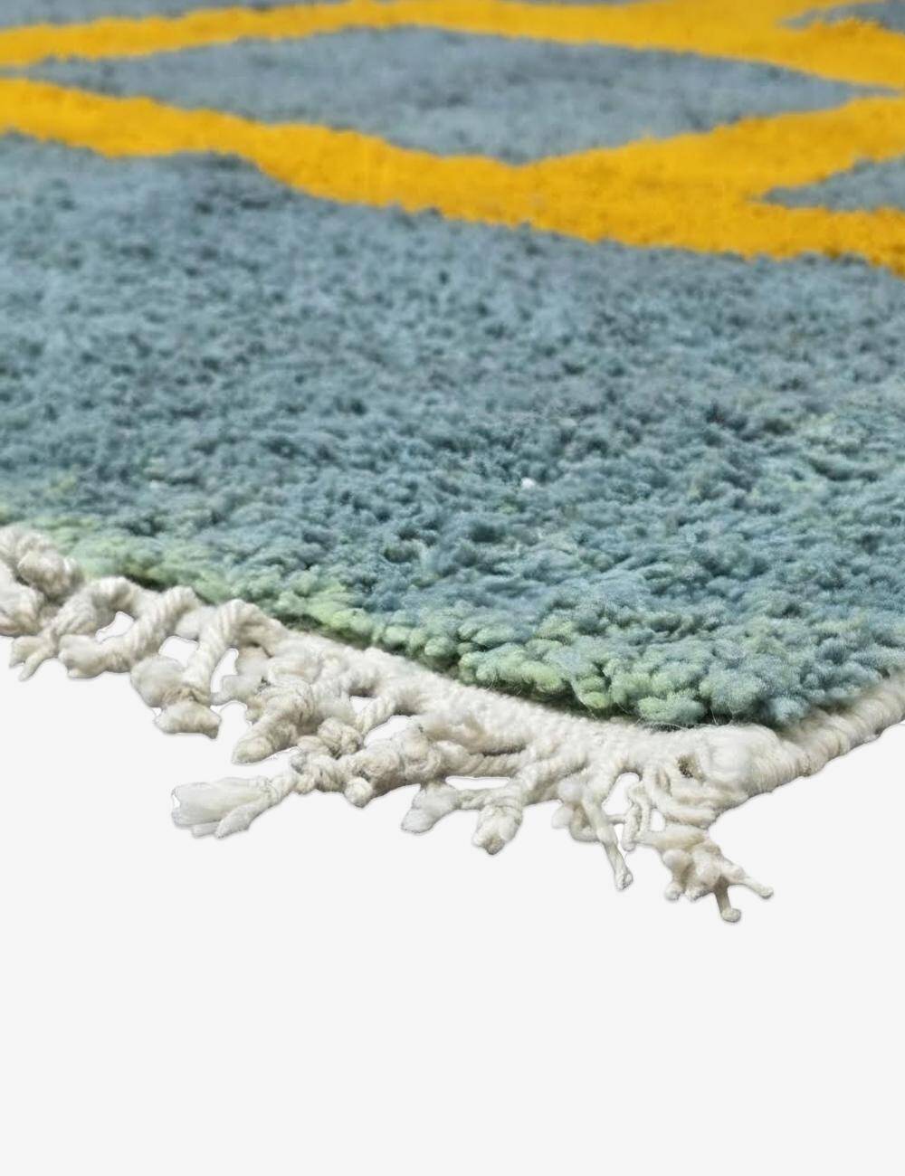 Tapis bleu et jaune Moderne - 247 x 197 cm