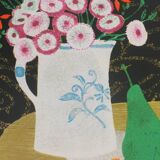 Yves Ganne: Still Life with Pears, original signed lithograph