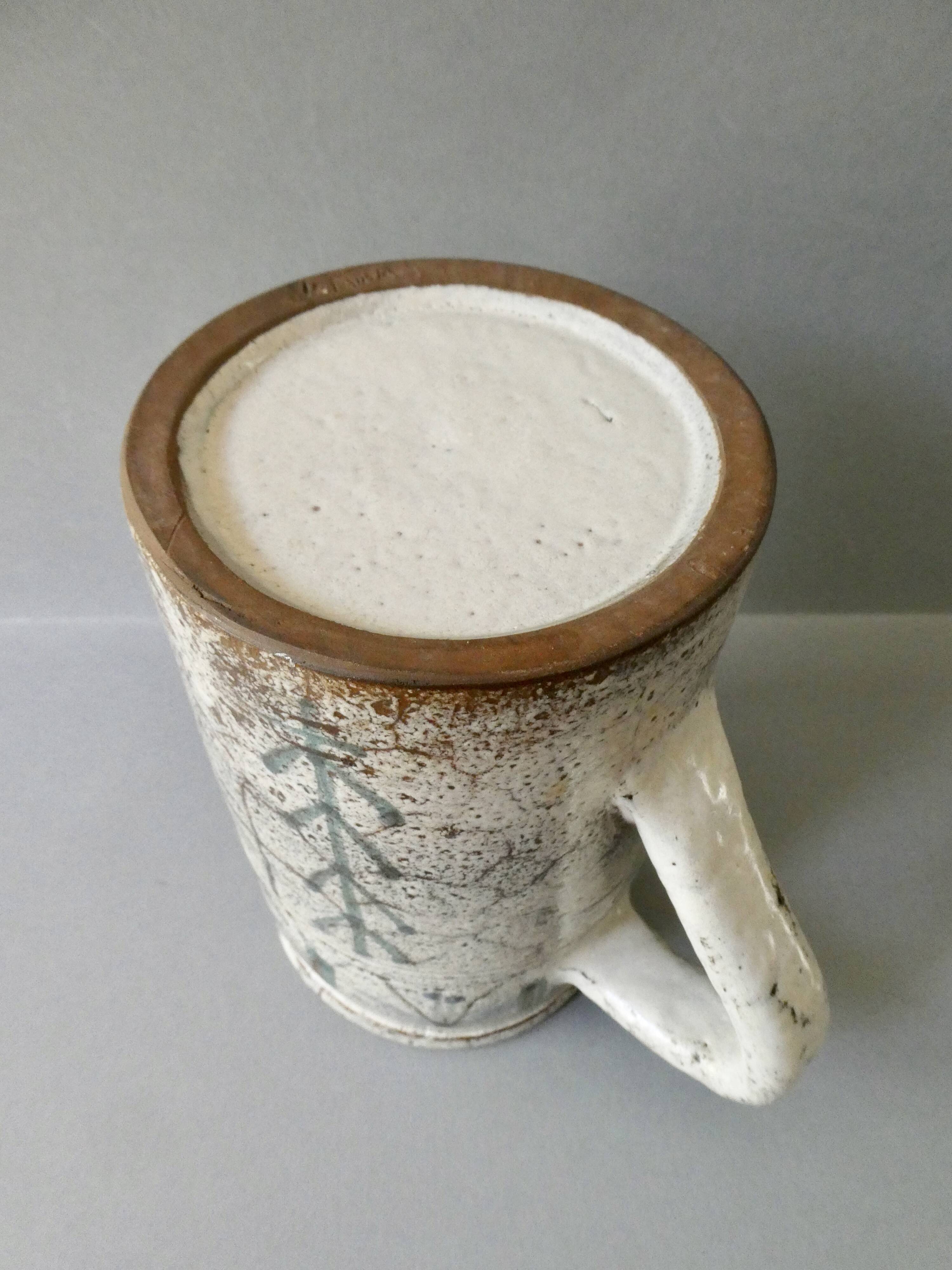 Vallauris ceramic pitcher, Le Murier