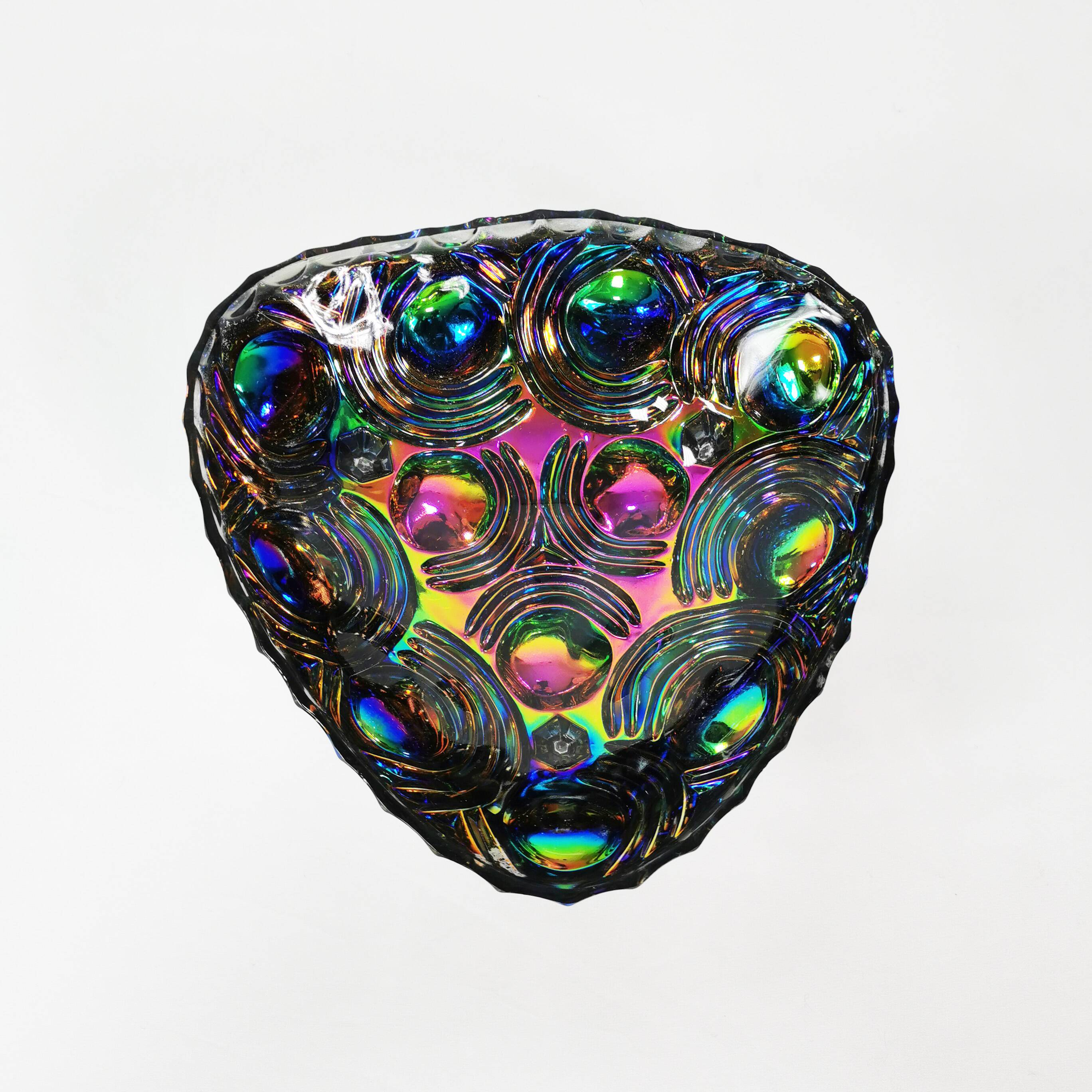 Crystal plate, LGW Leinauer Glassware, Germany 1970s