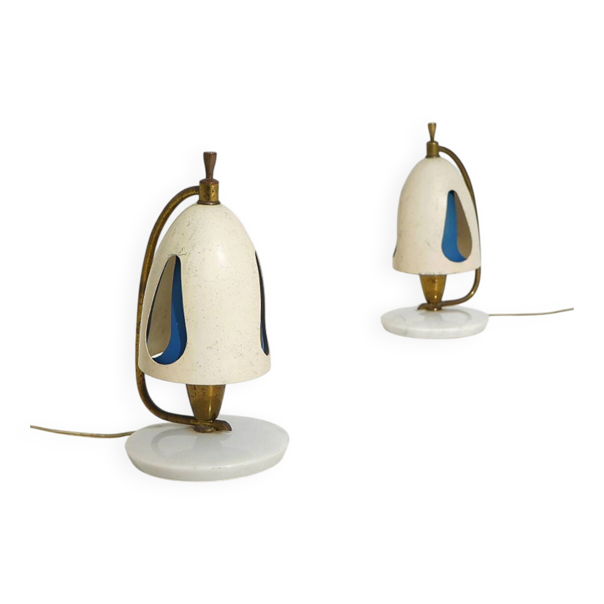 Paire de lampes de table par Angelo Lelii, Arredoluce, années 1950