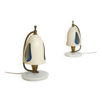 Paire de lampes de table par Angelo Lelii, Arredoluce, années 1950