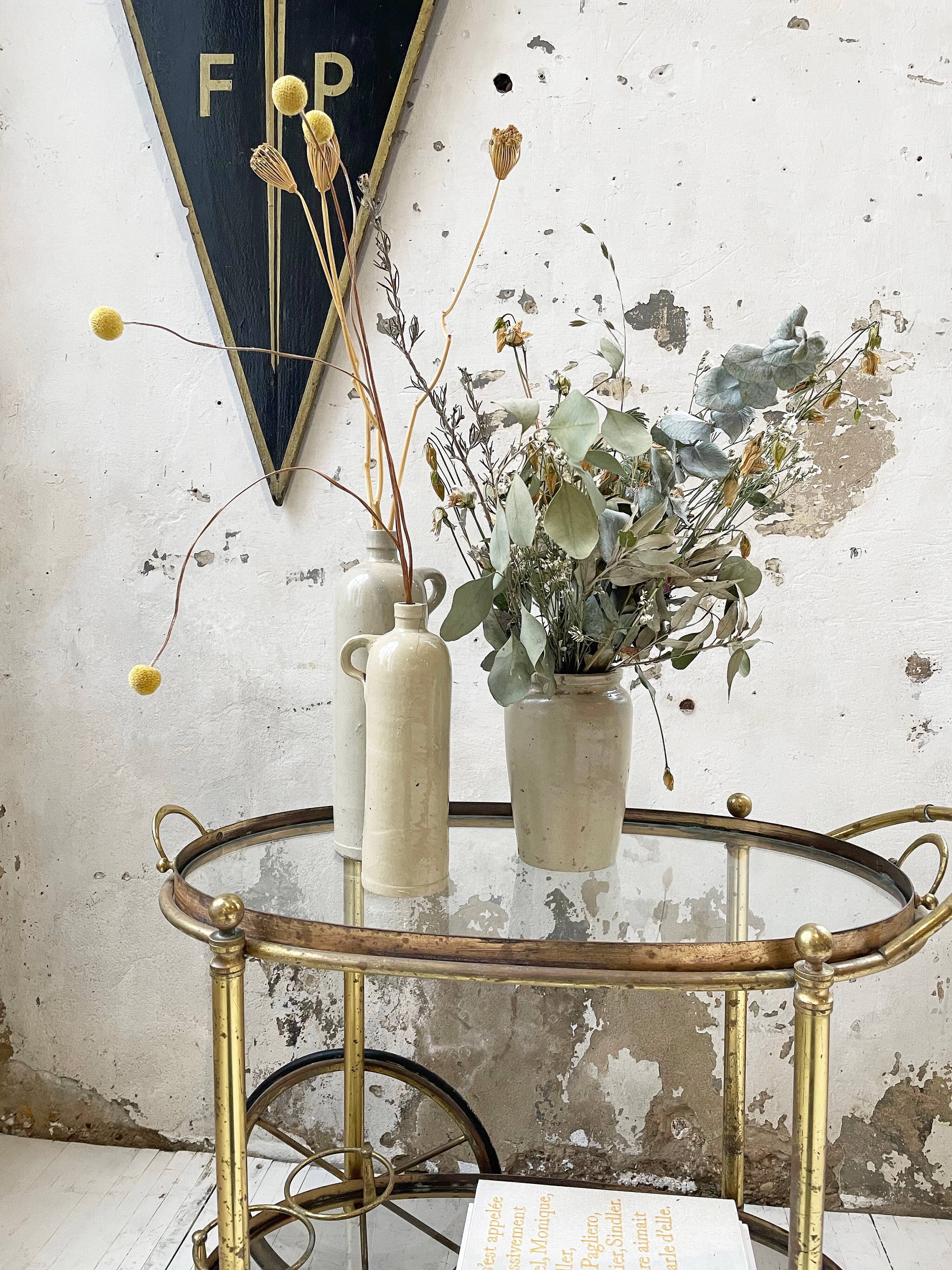 Cart serves brass bar