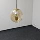 Vintage smoked glass pendant light
