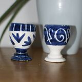 2 vintage Italian ceramic egg cups