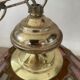 Vintage Tiffany suspension style, two-tone glass shade.