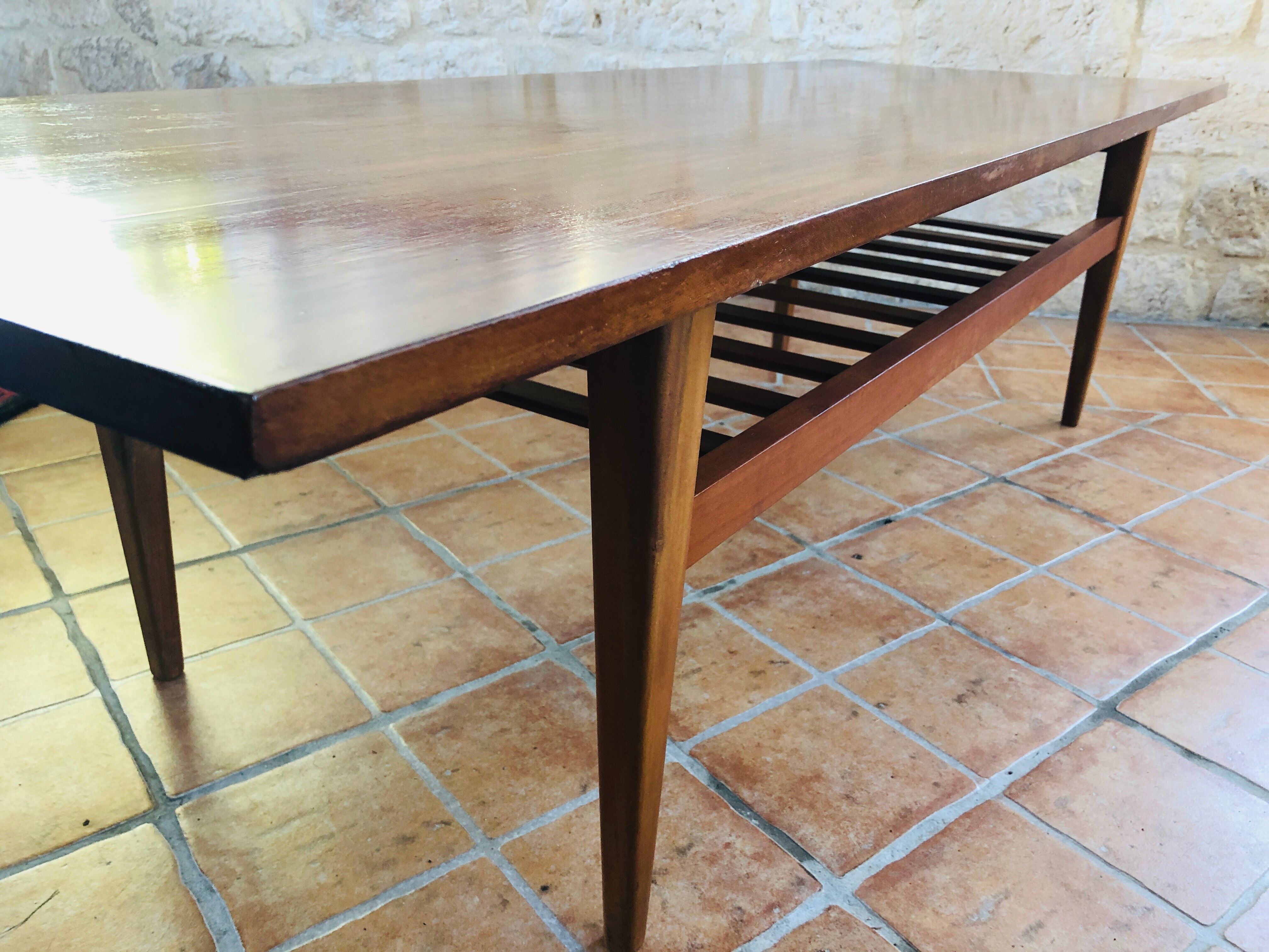 Scandinavian-style teak coffee table, edited by Arnaud, 1960s