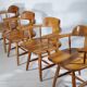 Fauteuils design scandinave en pin par Asko années 1970