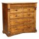 Victorian flamed hardwood commode from the 19th century with a hidden drawer.
