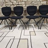 Set of 4 vintage design ergonomic chairs