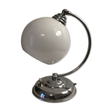 Antique articulated chrome lamp with opaline