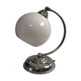 Antique articulated chrome lamp with opaline