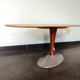 Czech vintage coffee table, wood and metal