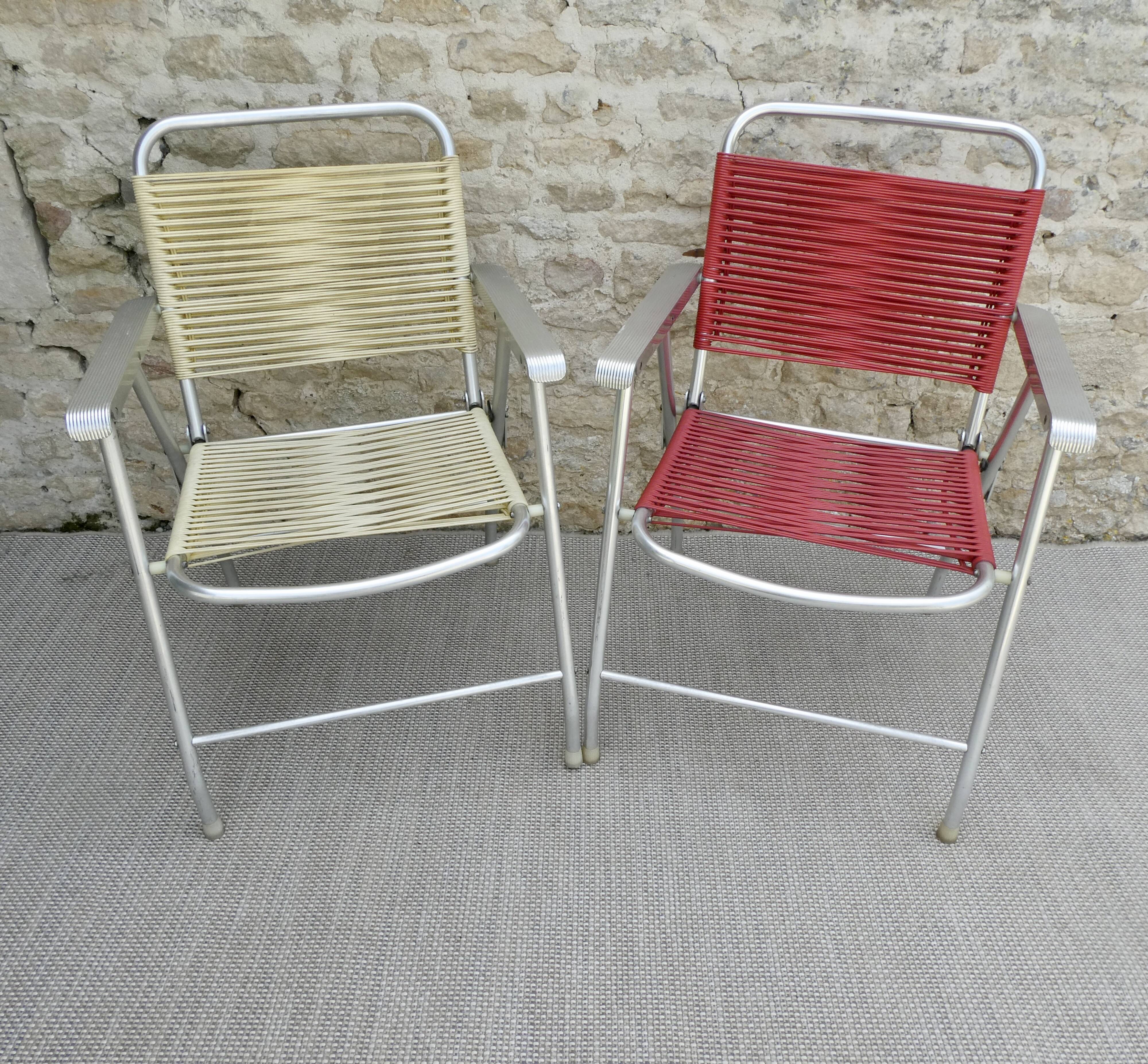 Pair of folding chairs from the 70s, Spain