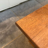 Brutalist oak coffee table, 1950s