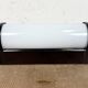 Industrial Brown Bakelite Wall Light with Milk Glass, 1950s