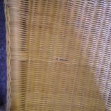 Desk or console and its armchair in rattan and bamboo