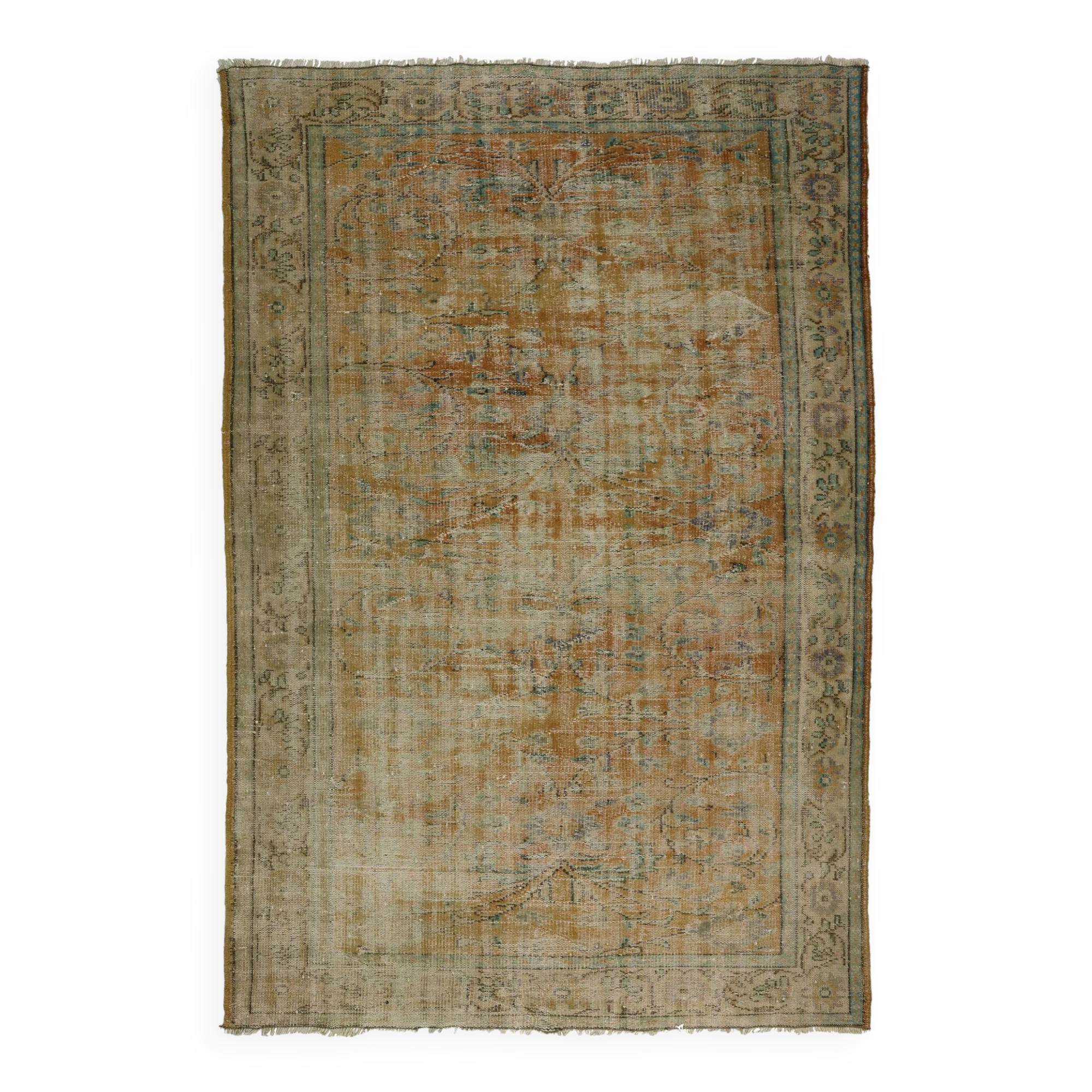 Turkish Anatolian Handmade Vintage Rug 285 cm x 184 cm